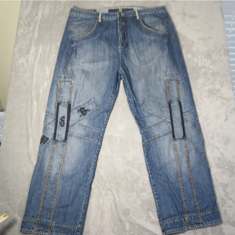 Vintage Marithe Francois Girbaud Jeans Mens  Blue Shuttle Tape Baggy Streetwear